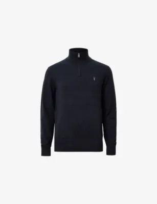 ALLSAINTS Kilburn Funnel-Neck Wool-Blend Jumper - MONUMENT GREY detail 2