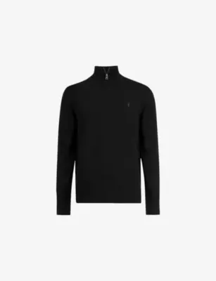ALLSAINTS Kilburn Funnel-Neck Wool-Blend Jumper - MONUMENT GREY