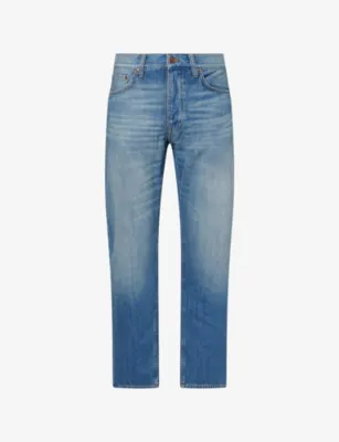 NUDIE JEANS Rad Rufus Straight-Leg Denim Jeans - 33/32 in Slow Drive – Mens | Jeans | Straight Leg