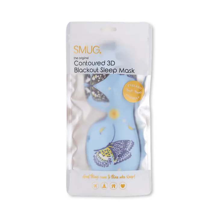 Smug Contoured Sleep Mask Butterflies detail 2