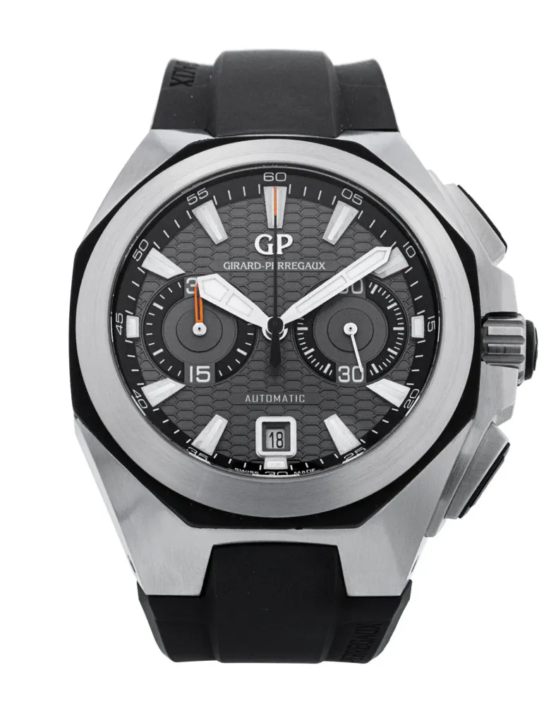 Girard Perregaux Chrono Hawk 49970-11-231-HD6A — 2013 — Excellent in Grey Baton – Pre-owned watches