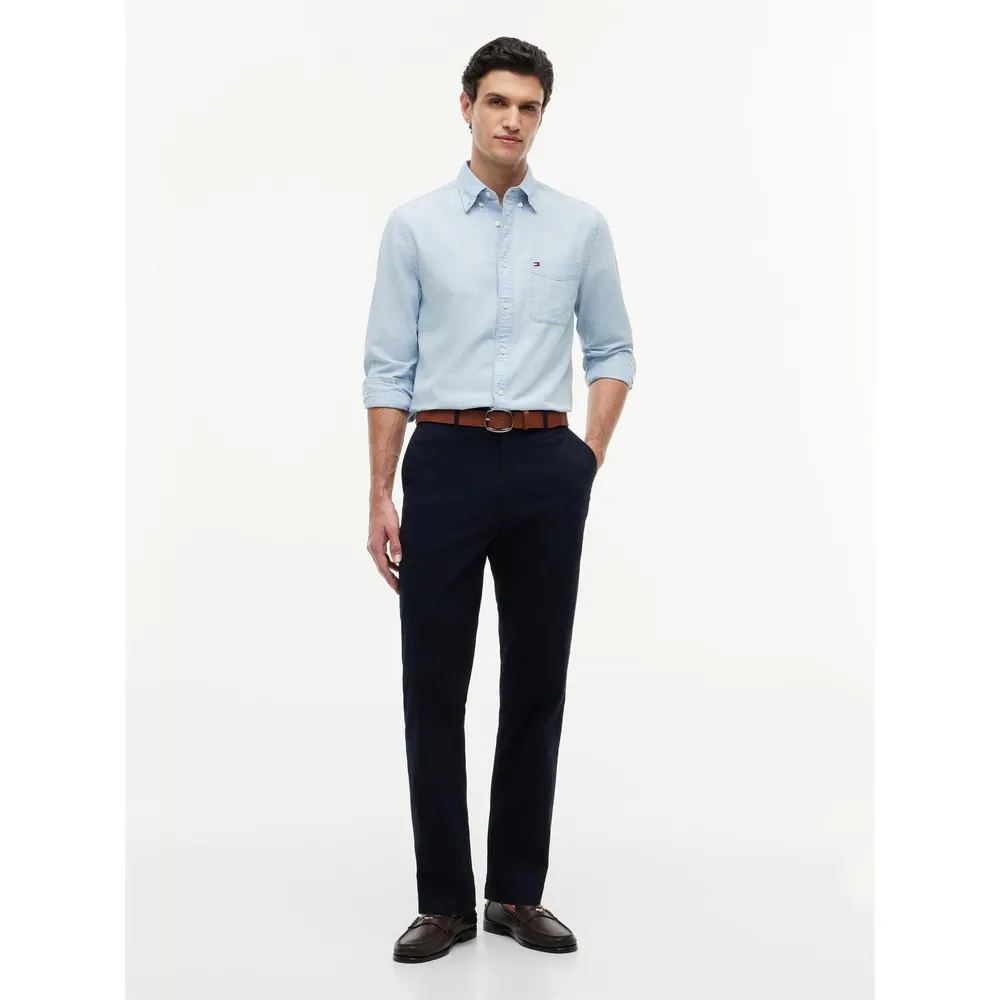 Tommy Hilfiger Men's Dover Essential Twill Cotton Mid-Rise Straight-Leg Trousers detail 2