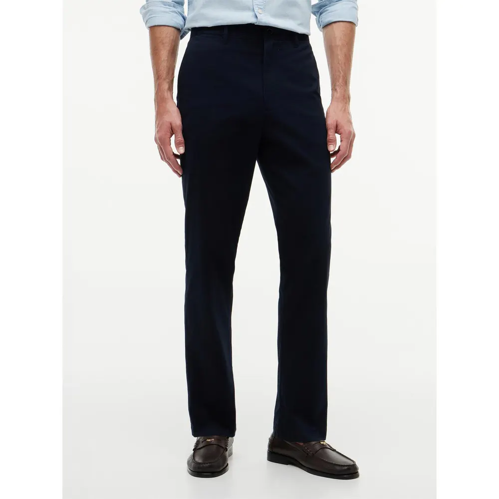 Tommy Hilfiger Men's Dover Essential Twill Cotton Mid-Rise Straight-Leg Trousers detail 3