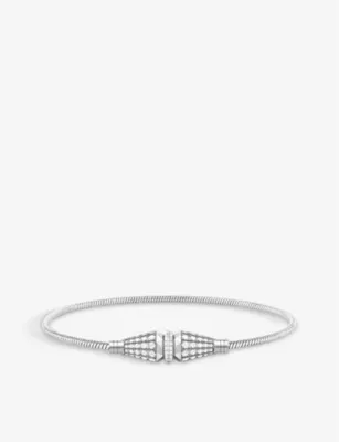BOUCHERON Jack de Boucheron single 18ct white-gold and 1.76ct round diamond bracelet - 16cm