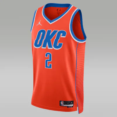 Jordan Oklahoma City Thunder Statement Edition Jordan Dri-FIT NBA Swingman Jersey - Team Orange
