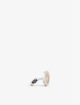 CARTIER Double C de Cartier 18ct yellow-gold and palladium-plated sterling-silver cufflinks detail 3