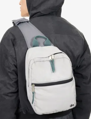 REFor Him Pre-Loved Stüssy Grid Sling Bag detail 2