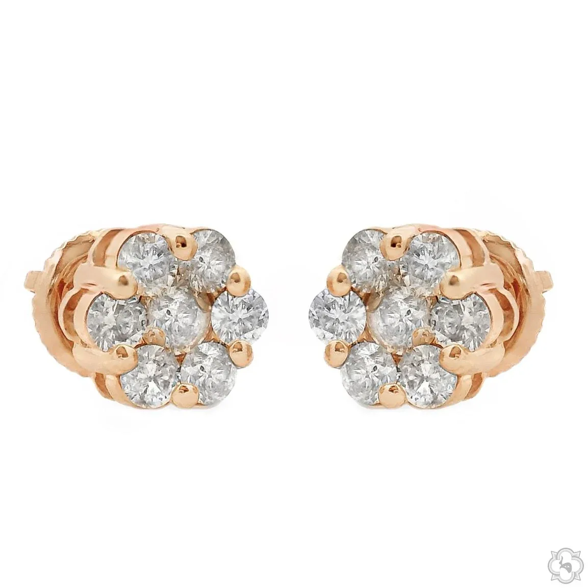 ANNA - CONSCIOUS DIAMONDS Flower Diamond Earrings 304 in Rose Gold – Earrings