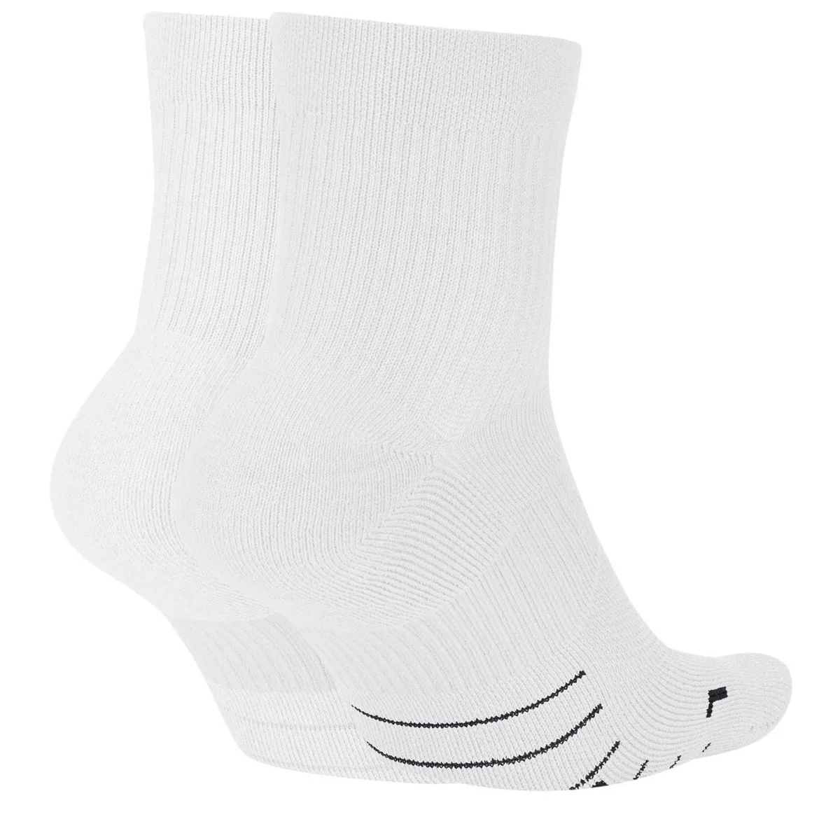For Him Nike Ankle 2 Pack Running Socks in White/Black, additional product view 2