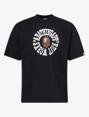 A BATHING APE Busy Works Logo-Print Cotton T-Shirt