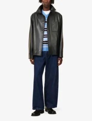 LOEWE Relaxed-Fit Wide-Leg Denim Jeans detail 2