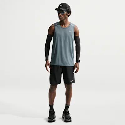Nike Miler Men's Dri-FIT 23cm (approx.) Unlined Running Shorts - Black/Black