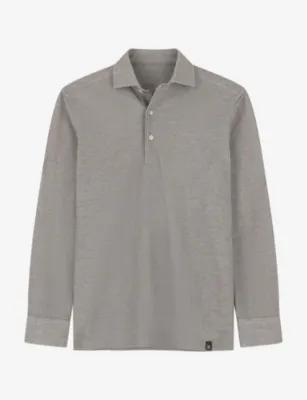 BOGGI MILANO Sakura Long-Sleeved Jersey Polo Shirt