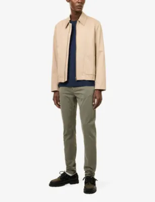 VINGT QUATRE Tapered Mid-Rise Cotton Trousers in MOSS, additional product view 2