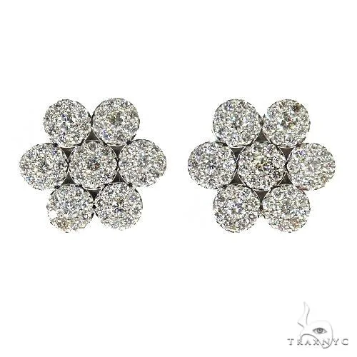 RINA - For Him CUSTOM 14K Gold Diamond Flower Earrings 67665 in Rose Gold – Earrings