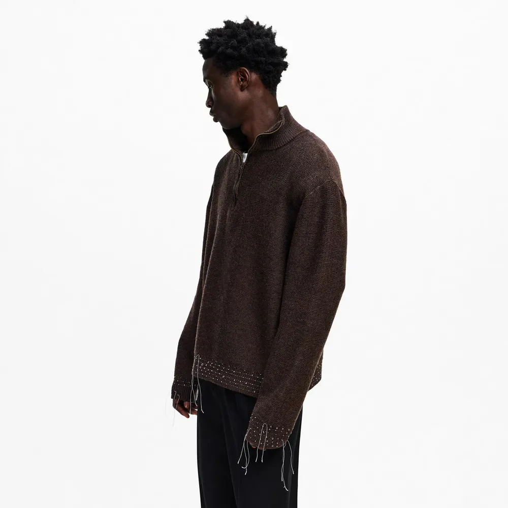 Maison Margiela MMM Broken Gauge Knt Sn61 in Brown, additional product view 3