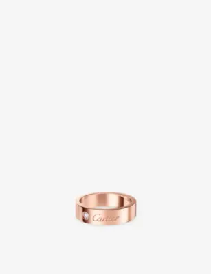 CARTIER C de Cartier 5mm 18ct Yellow-Gold and 0.04 Brilliant-Cut Diamond Wedding Ring - 68mm