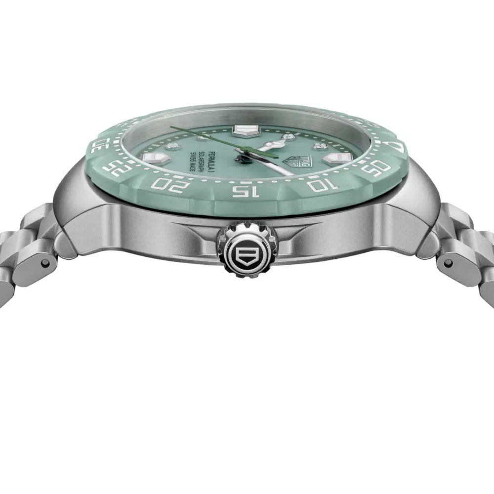 TAG Heuer Formula 1 Solargraph Limited Edition 38mm Unisex Watch Green detail 2