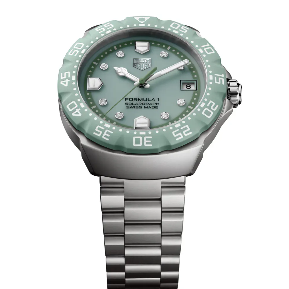 TAG Heuer Formula 1 Solargraph Limited Edition 38mm Unisex Watch Green detail 3