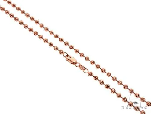 JALGAS - MELANO CREATION 14k Rose Gold Moon Cut Chain 26 Inches 3.5mm 65181 in Rose – Chain