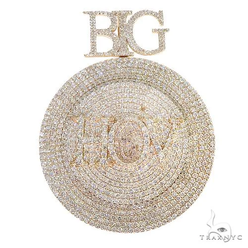 RINA - For Him CUSTOM Custom Made Spinning Round Diamond Pendant 66837 in Rose Gold – Pendant