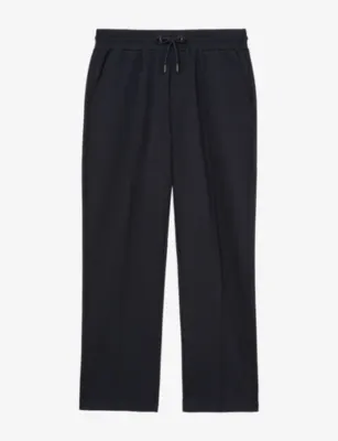 REISS Form Elasticated-Waist Jersey Jogging Bottoms - MUSHROOM BROWN detail 2