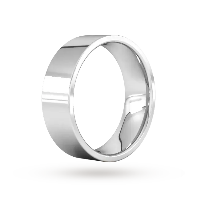 For Him 7mm Flat Court Heavy Wedding Ring In 18 Carat Yellow Gold, additional product view 2