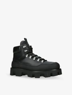 MONCLER Peak Trek Leather Hiking Boots - EUR 42 / 8 UK MEN detail 3