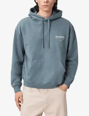ALLSAINTS Backstage Graphic Cotton-Jersey Hoody detail 3