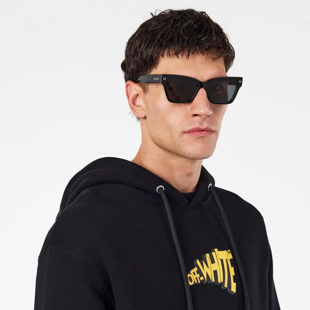 Off White Cincinnati 53 - Tortoise Shell Acetate Made in Italy Cat Eye Sunglasses detail 3