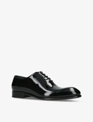 ZEGNA Vienna whole-cut patent-leather Oxford shoes - EUR 46 / 12 UK MEN in BLACK, additional product view 3