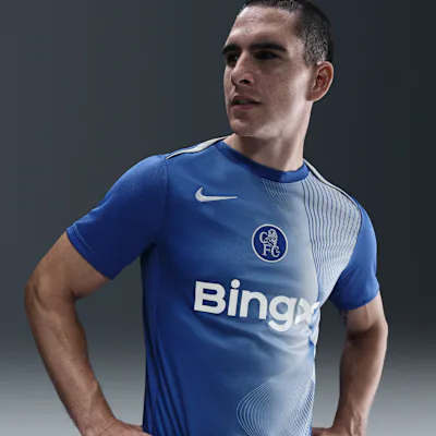 Nike Chelsea F.C. Academy Pro Third Men's Nike Dri-FIT Total 90 Football Pre-Match Top - Game Royal/Field Silver/Field Silver