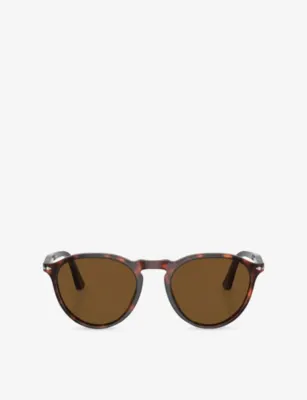 PERSOL PO3286S Phantos-Frame Tortoiseshell Acetate Sunglasses