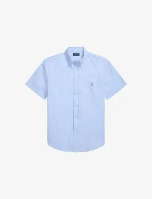POLO RALPH LAUREN Logo-Embroidered Seersucker Cotton Shirt