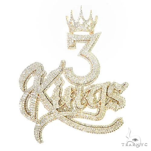 RINA - For Him CUSTOM Custom Made '3 Kings' Diamond Pendant 67069 in Rose Gold – Pendant