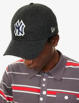 NEW ERA 9TWENTY Melton New York Yankees Felt Cap in BLACK, additional product view 2