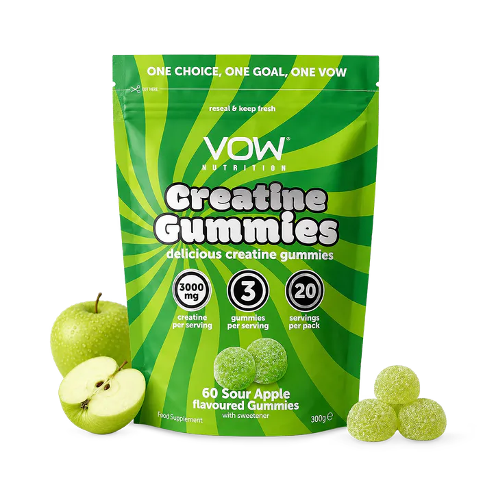 Vow Nutrition Creatine Gummies Sour Apple 60 Gummies