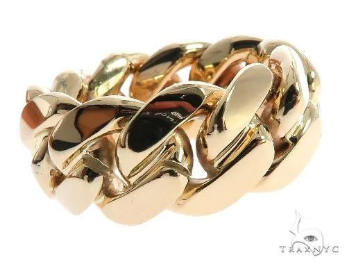 RINA - For Him FACTORY Miami Cuban Link Ring 9.5mm 64135 in Rose Gold / 8 – Ring