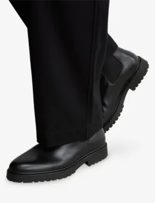 REISS Milton Leather Chelsea Boots - EUR 42 / 8 UK MEN in BLACK, additional product view 3