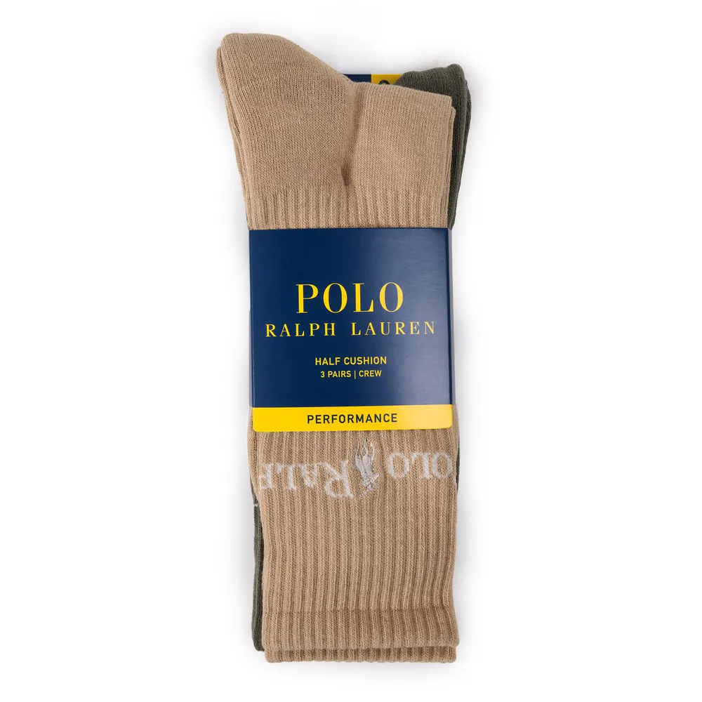 Polo Ralph Lauren Men's Cotton 3-Pack Crew Socks detail 2