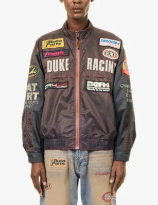 DUKE & DEXTER DR4 Trackside Vintage Embroidered Woven Jacket detail 3
