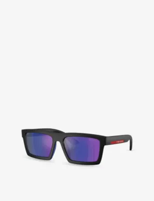 PRADA LINEA ROSSA PS A07S Rectangle-Frame Acetate Sunglasses detail 2