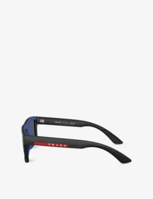 PRADA LINEA ROSSA PS A07S Rectangle-Frame Acetate Sunglasses detail 3