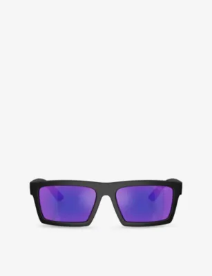 PRADA LINEA ROSSA PS A07S Rectangle-Frame Acetate Sunglasses