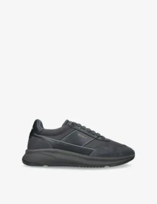 AXEL ARIGATO Genesis Neo Runner Suede and Leather Low-Top Trainers - EUR 40.5 / 6.5 UK MEN in BLACK – Mens | Trainers | Lace up trainers