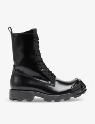 DIESEL D-Hammer BT D toe-guard leather boots - EUR 42 / 8 UK MEN in T8013 – Mens | Boots | Biker boots