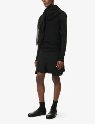 RICK OWENS Stefan Wool Cargo Shorts detail 2