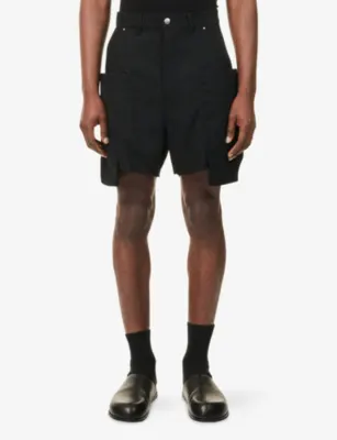 RICK OWENS Stefan Wool Cargo Shorts detail 3