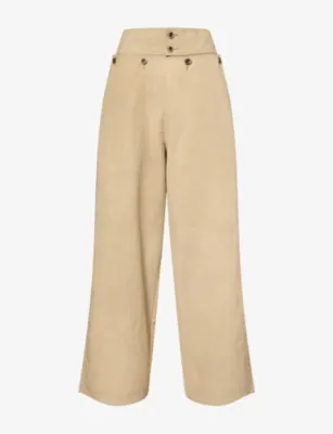 UMA WANG Paulo Wide-Leg Woven Trousers in TAN – Mens | Trousers & shorts | Casual
