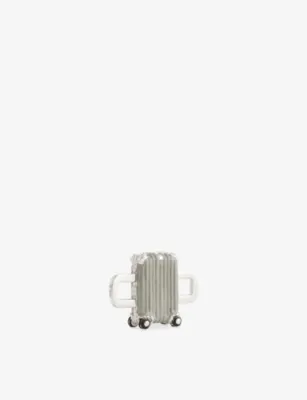 POUBEL Suitcase Sterling-Silver and Enamel Charm detail 2
